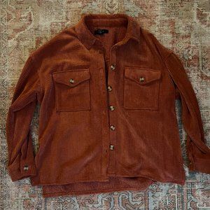 Forever 21 Dark Pink Corduroy Shacket